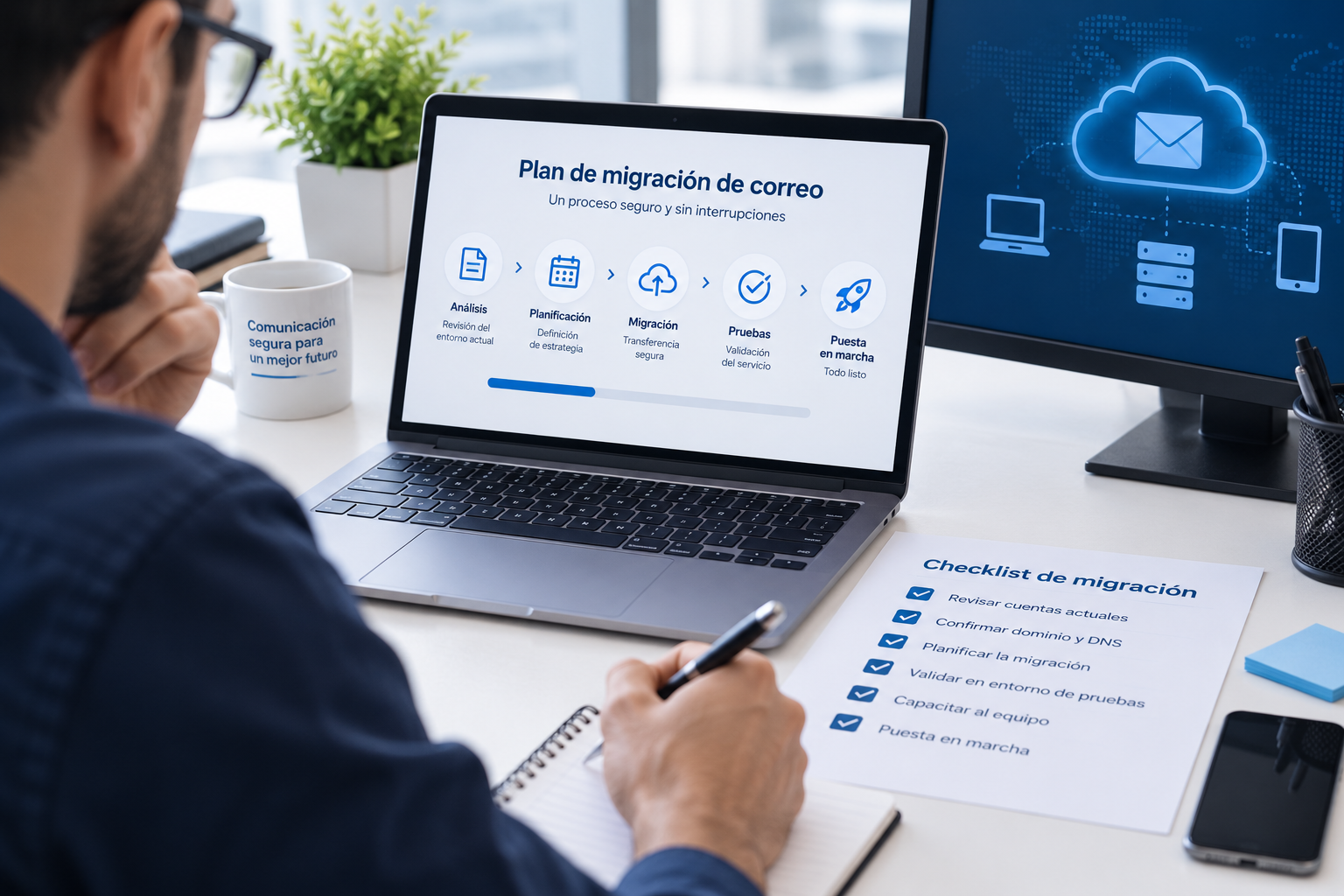 Plan de migración de correo empresarial